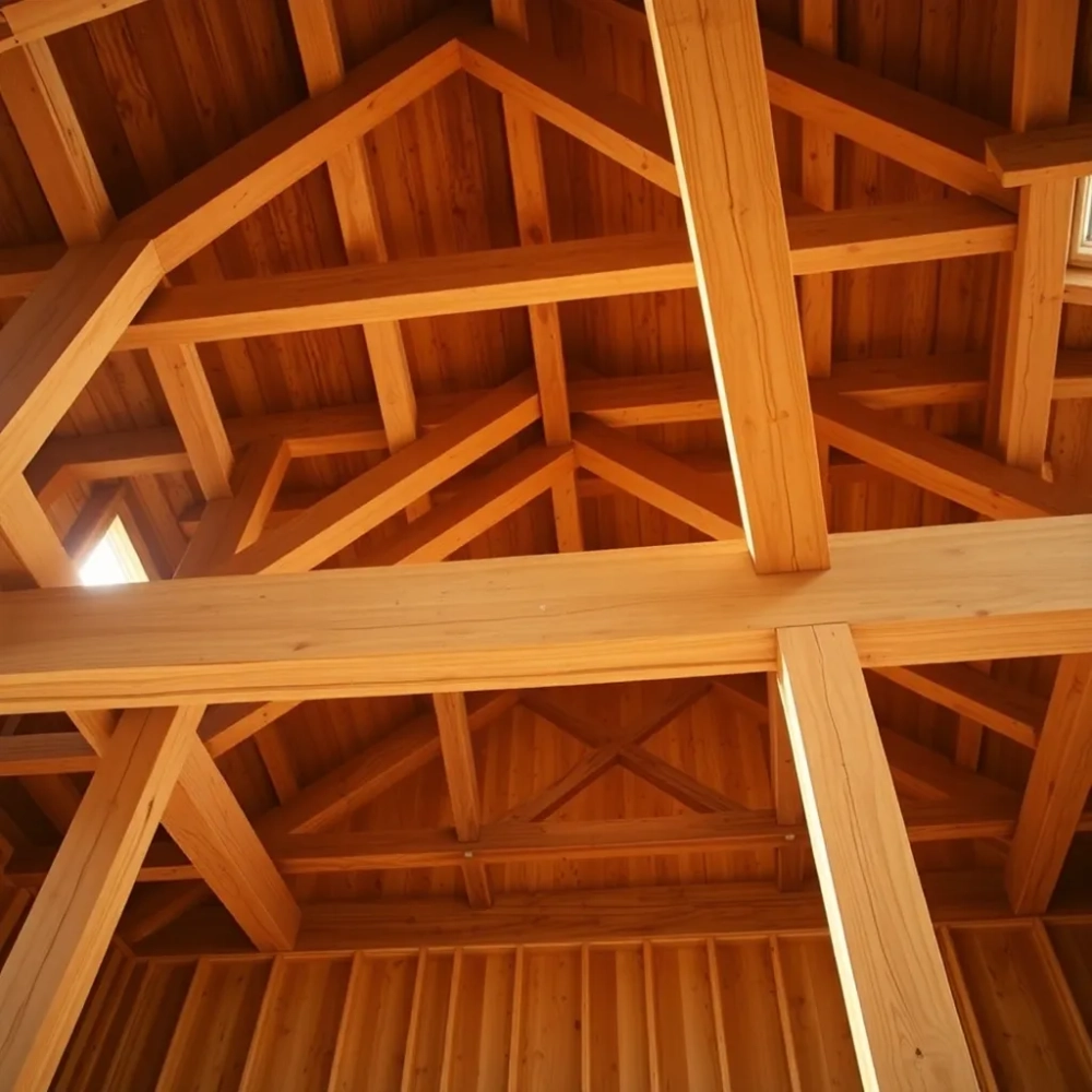 Jakie belki na strop drewniany 8m