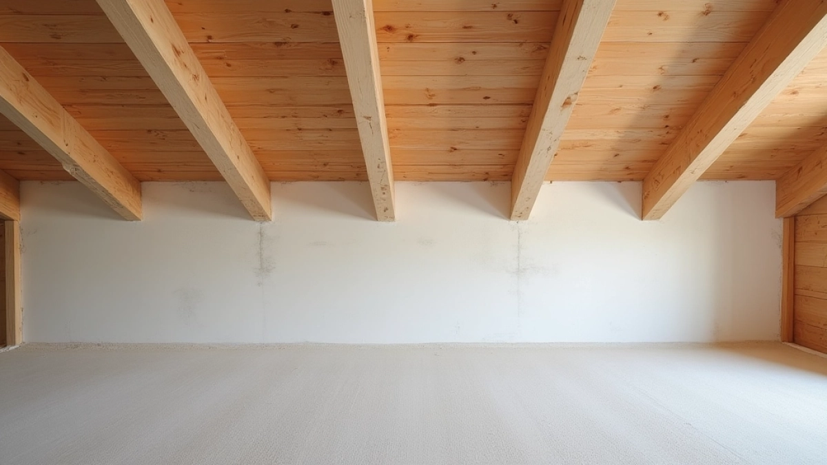 Suchy jastrych na stropie drewnianym